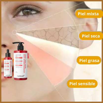 Hypochlorous Acid Rice Peel Shot – Exfoliación visible para una piel más suave en 60 segundos