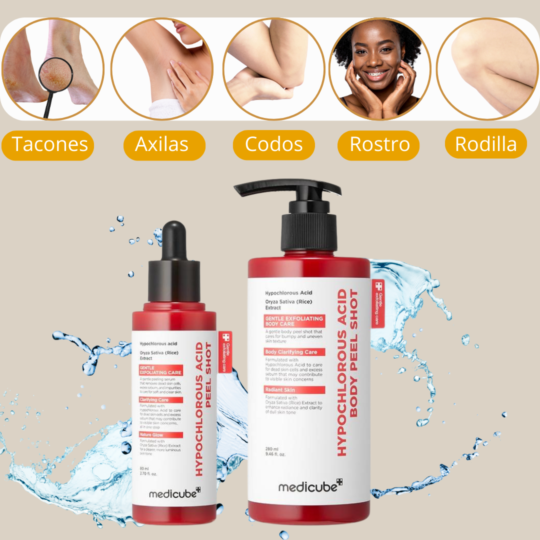 Hypochlorous Acid Rice Peel Shot – Exfoliación visible para una piel más suave en 60 segundos